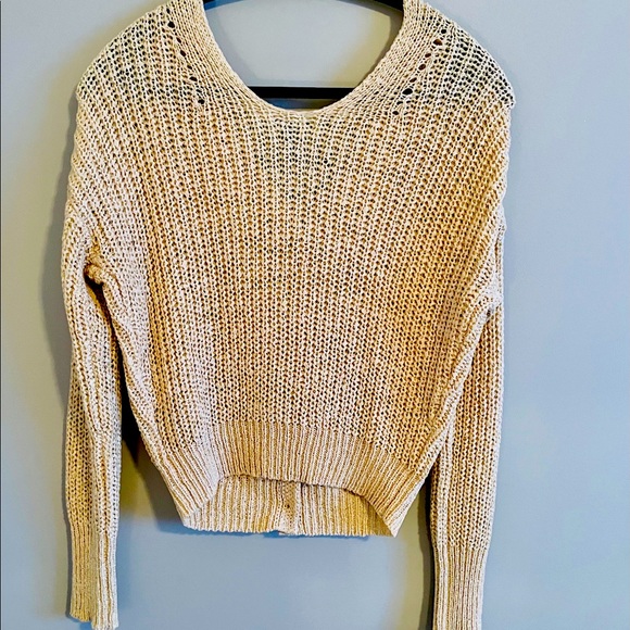 Trendy Crop Knit Sweater - Picture 2 of 3